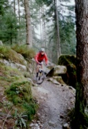 Gray doing singletrack on MRB route