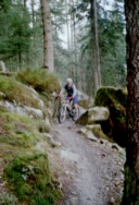 Mike doing singletrack on MBR route